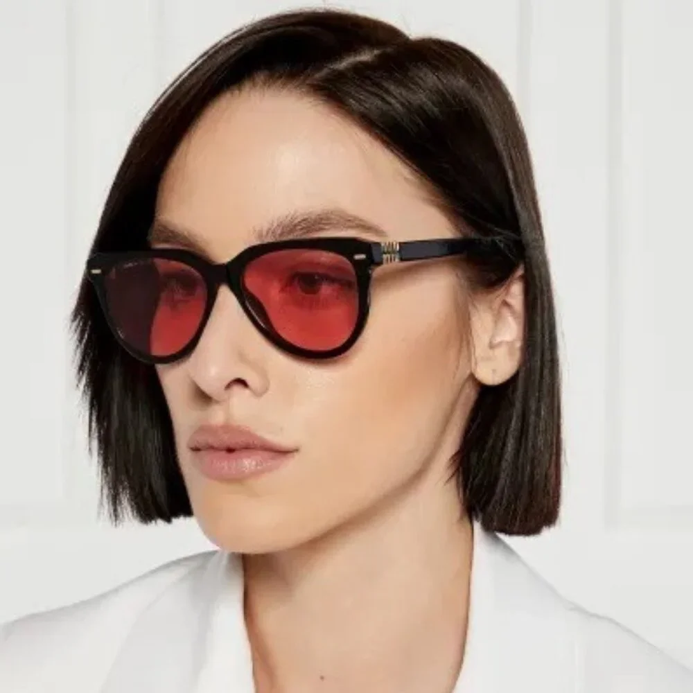 BRAND NEW Miu Miu MU12ZS 16K1D0 Black Red Phantos Unisex Sunglasses 0MU 12ZS